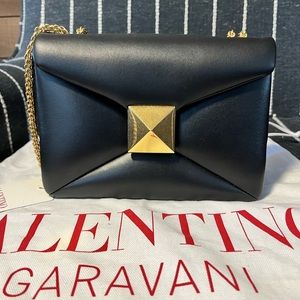 Valentino black Napa leather crossbody